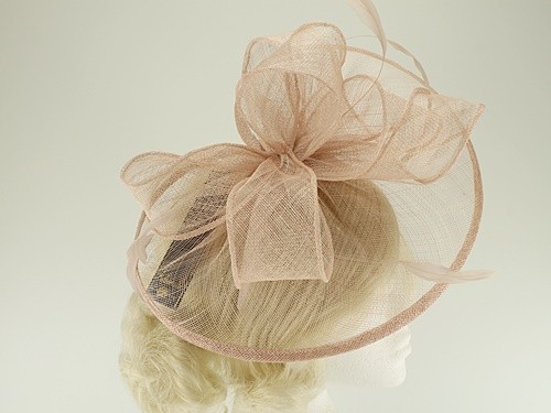 Failsworth Millinery Sinamay Disc Headpiece with Matching Sinamay Bag