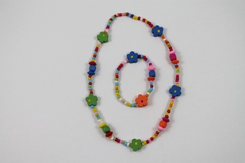 Flower Necklace and Bracelet Set