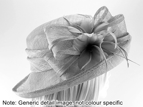 Hawkins Collection Bows and Feathers Upbrim Wedding Hat
