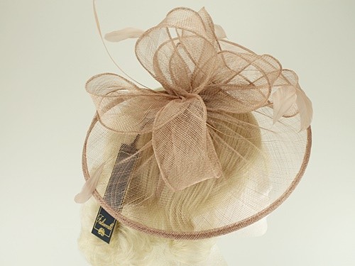 Failsworth Millinery Sinamay Disc Headpiece with Matching Sinamay Bag