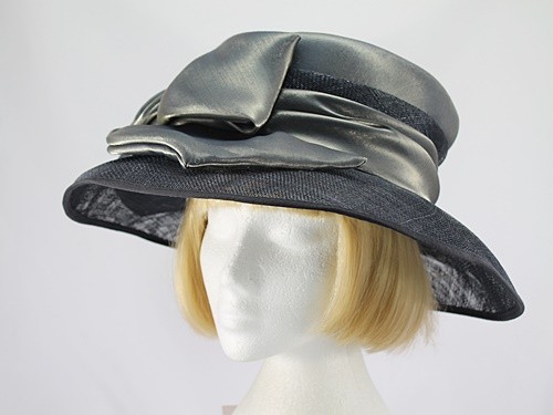 Marida Silver Grey and Black Events Hat