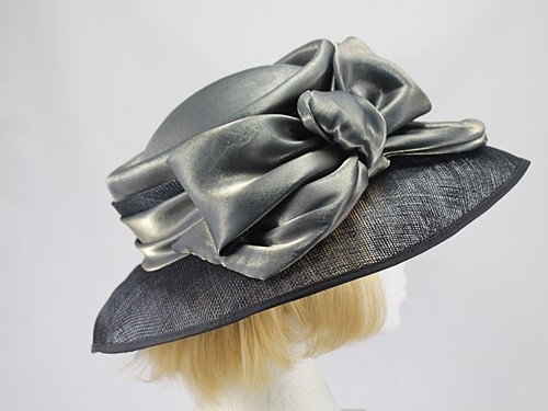 Marida Silver Grey and Black Events Hat