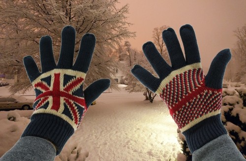  Union Jack Knitted Gloves
