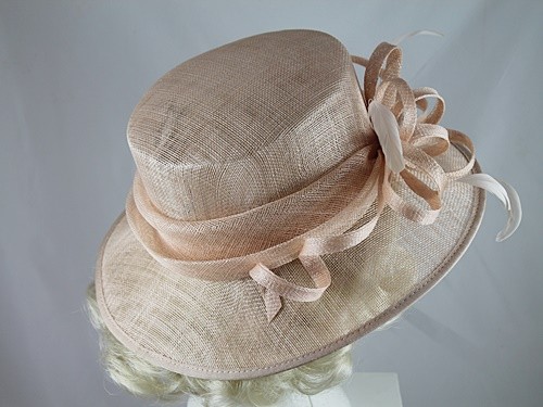 Elegance Collection Sinamay Loops Wedding Hat