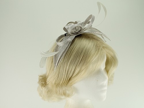 Failsworth Millinery Aliceband Sinamay Fascinator with Matching Bag