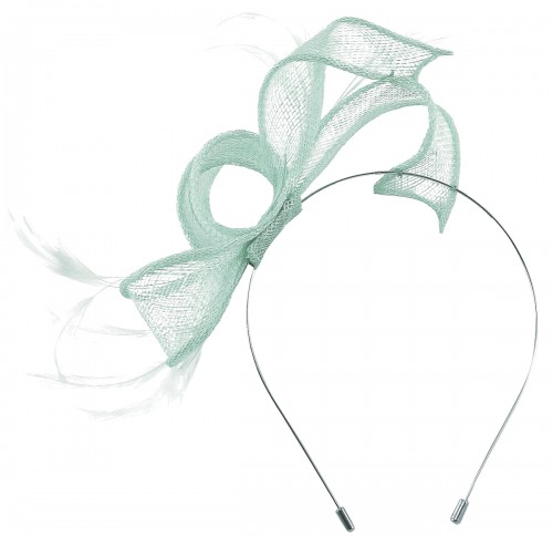 Max and Ellie Sinamay Fascinator in Peppermint