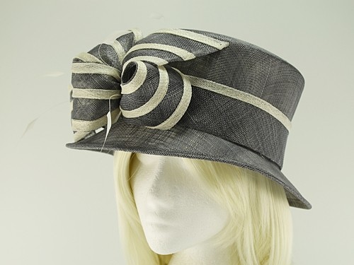 Hawkins Collection Ivory Stripes Wedding Hat