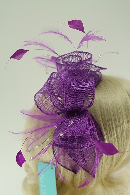Max and Ellie Diamante Fascinator with Matching Occasion Bag