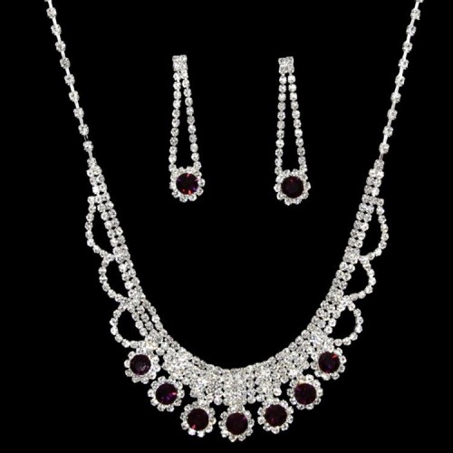 Venetti Collection Crystals and Diamante Necklace and Earrings Set