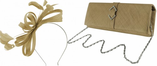 Failsworth Millinery Sinamay Loops Fascinator with Matching Sinamay Bag