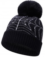  Boys Spider Web Bobble Hat