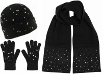 Boardmans Ladies Ruby Beanie with Matching Scarf and Gloves