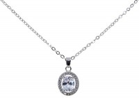 Venetti Collection Oval Facetted Glass Crystal Pendant