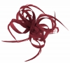 Aurora Collection Loops in Hessian Fascinator in Cranberry