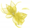 Failsworth Millinery Sinamay Diamante Clip Fascinator in Daffodil