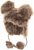 Hawkins Collection Peruvian Fur Hat with Pompoms