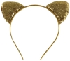 Daisy Daisy Sequin Cat Ears Aliceband in Gold