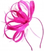 Aurora Collection Sinamay and Satin Loops Fascinator in Hot Pink