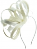 Aurora Collection Sinamay and Satin Loops Fascinator in Ivory