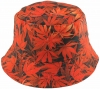 Unisex Kids Reversible Packable Summer Printed Bucket Hat in Jungle Red