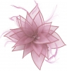 Failsworth Millinery Organza Leaves Fascinator in Lupin