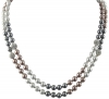 Venetti Collection Double Glass and Diamante Pearl Necklace in Multicoloured