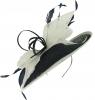 Max and Ellie Ascot Disc Headpiece in Navy & White