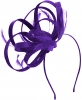 Aurora Collection Sinamay and Satin Loops Fascinator in Purple