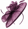 Failsworth Millinery Sinamay Disc Headpiece in Purple