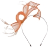Max and Ellie Sinamay Fascinator in Salmon