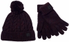 Failsworth Aran Wool Blend Beanie with Matching Gloves