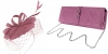 Failsworth Millinery Sinamay Pillbox with Matching Sinamay Occasion Bag in Orchid