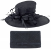 Max and Ellie Events Hat with Matching Large Occasion Bag in Navy