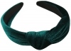 Daisy Daisy Velvet Wide Knotted Aliceband in Teal