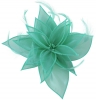 Failsworth Millinery Organza Leaves Fascinator in Turquoise