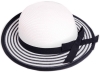 SSP Hats Girls Two Tone Straw Hat in White
