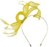 Max and Ellie Sinamay Fascinator in Yellow