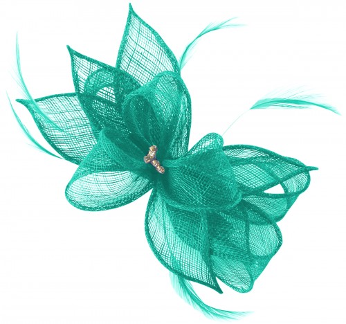 Failsworth Millinery Sinamay Diamante Clip Fascinator