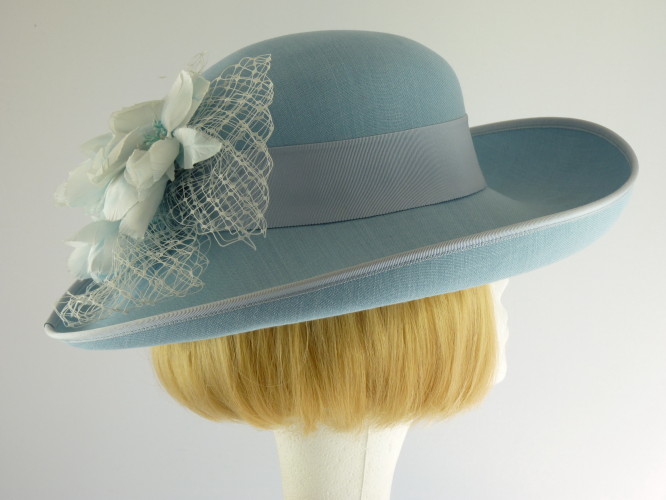 pale blue occasion hats