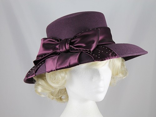 purple occasion hat