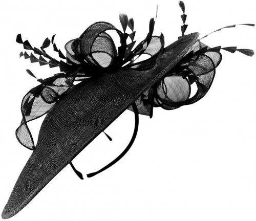 Failsworth Millinery Shaped Feather Events Disc Headpiece