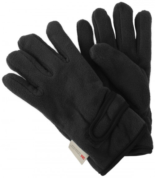 Thinsulate Kids Gloves with Strap in Black