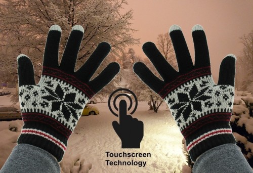 Thermal Touchscreen Snowflake Gloves