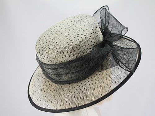 Black and Cream Wedding Hat