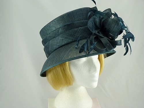 dark blue wedding hat