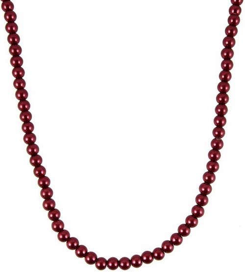 Venetti Collection Long Glass Pearl Necklace