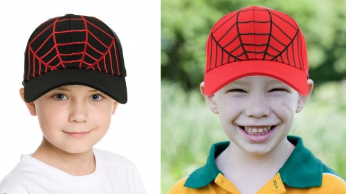 Wedding Hats 4U Boys Spider Web Baseball Cap in Red Web Cap
