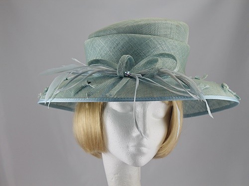 Cappelli Condici Pale Green Wedding hat