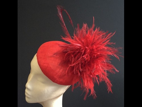 Couture by Beth Hirst Red Feather Beret