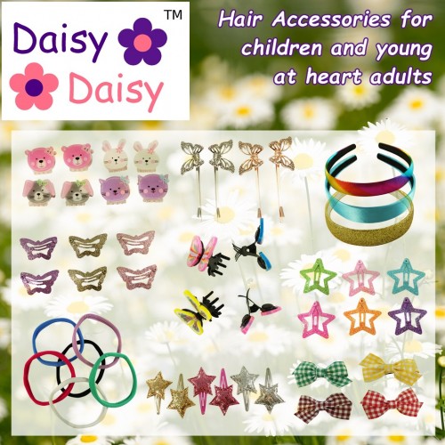 Daisy Daisy Set of Six Sparkly Hair Clip Sleepies